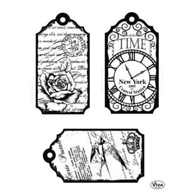 ViVa Clear Stamps - Tags Time